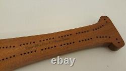 Vintage Wood Cribbage Board Handmade 1984 World Series La Padre Baseball Bat