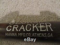 Vintage Wooden Baseball Bat #35 Georgia Cracker Hanna MFG. Co. Atlanta, GA. NICE