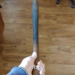 Vintage Wooden Baseball Bat Black Handle Aged Finish Retro Sports Memorabilia