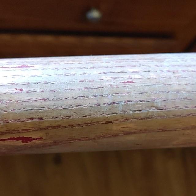 Vintage Wooden Baseball Bat Red Finish Retro Sports Memorabilia