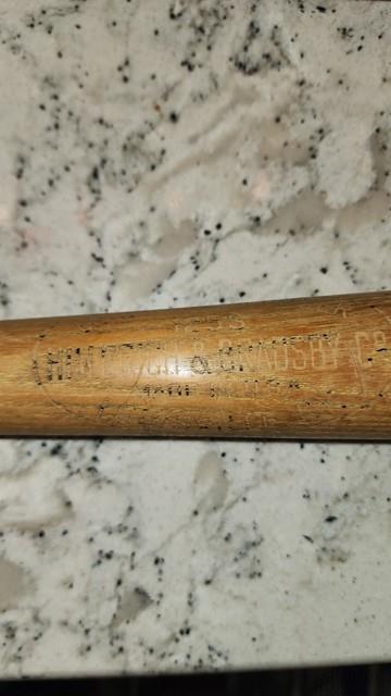 Vintage Wooden Baseball Bat With Stamped Yoggi Berra On Barrel, 32in