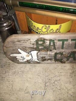 Vintage Wooden Batting Cages Baseball Sign