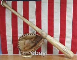 Vintage Worth Wood Baseball Bat with Wilson Leather Glove Both Felipe Alou Model