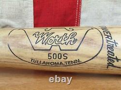 Vintage Worth Wood Baseball Bat with Wilson Leather Glove Both Felipe Alou Model