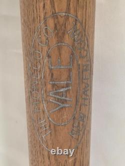 Vintage Yale Moneco Co New Haven Conn Wood Baseball Bat Regulation USA Made