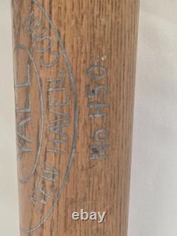 Vintage Yale Moneco Co New Haven Conn Wood Baseball Bat Regulation USA Made