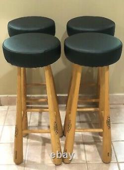 Vintage Young Bat Co. Baseball Bat Bar Stools- Set of 4 Newly Recovered