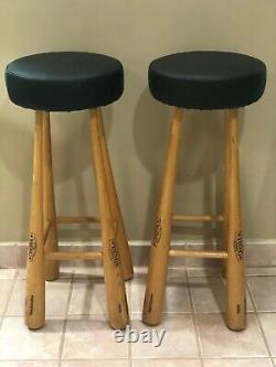 Vintage Young Bat Co. Baseball Bat Bar Stools- Set of 4 Newly Recovered