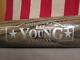 Vintage Young Bat Co. Wood Baseball Bat Professional Model 33 Gunmetal Gray