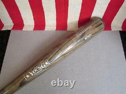 Vintage Young Bat Co. Wood Baseball Bat Professional Model 33 Gunmetal Gray