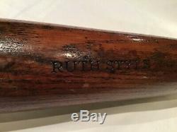 Vintage baseball bat Babe Ruth Adirondack reverse label