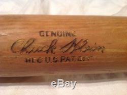 Vintage baseball bat Chuck Klein coaches bat