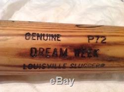 Vintage baseball bat Curt Flood signed