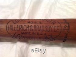 Vintage baseball bat Harry Heilman bone rubbed