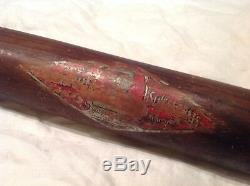 Vintage baseball bat Honus Wagner decal bat