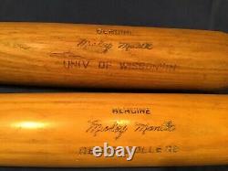 Vintage baseball bat Mickey Mantle set of two