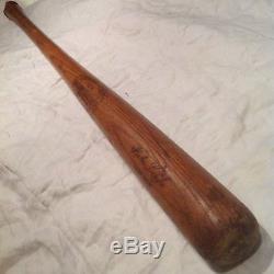 Vintage baseball bat Rube Lutzke gamer Cleveland Indians