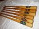 Vintage Baseball Bat Decal Replica Set Of 6