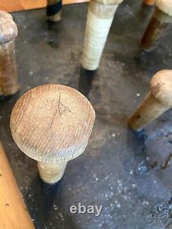 Vintage baseball bat folk art