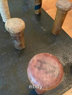 Vintage baseball bat folk art