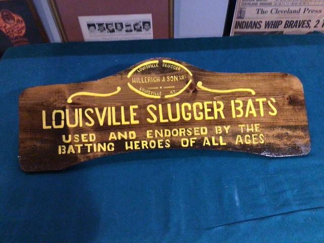 Vintage Baseball Bat Header Board