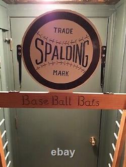 Vintage baseball bat rack replica