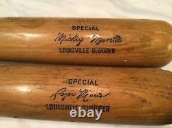 Vintage baseball bat set of two Mantle & Maris