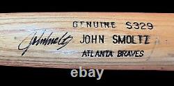 Vintage c. 2003 John Smoltz Atlanta Braves Team Issued Signed Baseball Bat JSA