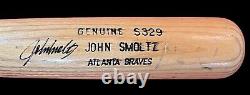 Vintage c. 2003 John Smoltz Atlanta Braves Team Issued Signed Baseball Bat JSA