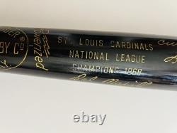 Vntg 1968 National League Champions St Louis Cardinals Team Signed Baseball Bat