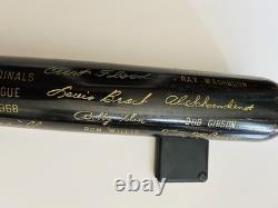 Vntg 1968 National League Champions St Louis Cardinals Team Signed Baseball Bat