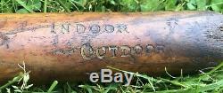 Vtg 1920s 30s Burke Hanna Bat Logo Indoor Outdoor Baseball Bat 33 Athens GA