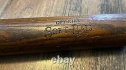 Vtg 1920s Peters Weather-Bird Shoes Advertising Baseball Bat 34 Soft-Ball Bat