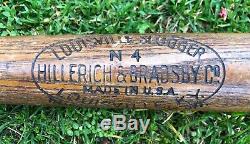 Vtg 1921-1933 Louisville Slugger H&B Model N4 Baseball Bat 34 Scarce Rare