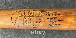 Vtg 1930s 40s Hoge Lumber Co Sluggers Pride M-102 Wood Baseball Bat Knoxville OH
