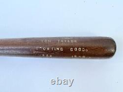 Vtg 1940s Tom Taylor Sporting Goods H&B Mini Louisville Slugger Baseball Bat