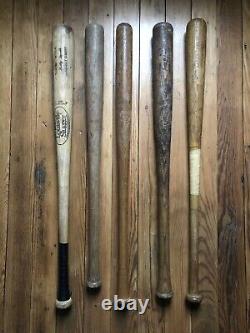 Vtg 1960s Hank Mickey Jackie Louisville Slugger Baseball Softball Wooden Bat Lot