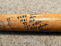 Vtg 1960s Jim Landis Autographed WithMultiple Inscriptions Adirondack Baseball Bat