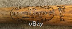 Vtg 1961-64 Harvey Kuenn O16 Louisville Slugger Game Used Index Baseball Bat 34