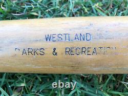 Vtg 1970s Al Kaline Louisville Slugger Baseball Bat 35 Westland Parks Rec. MI