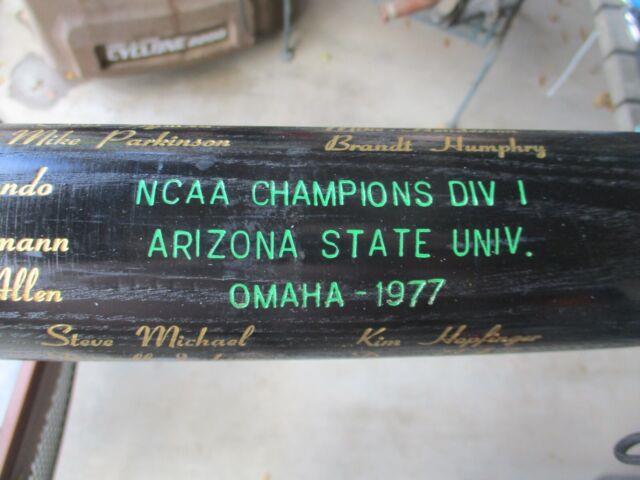 Vtg 1977 Arizona State University Sun Devils National Championship Baseball Bat