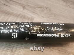 Vtg 1990s Cecil Fielder Autographed Signed Cooper Pro Model 271 Baseball Bat 34