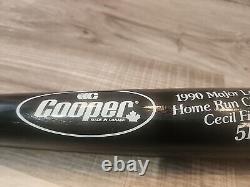 Vtg 1990s Cecil Fielder Autographed Signed Cooper Pro Model 271 Baseball Bat 34