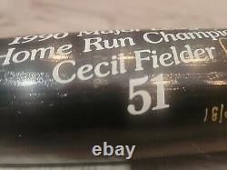 Vtg 1990s Cecil Fielder Autographed Signed Cooper Pro Model 271 Baseball Bat 34