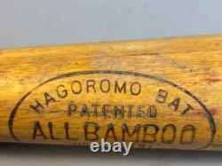 Vtg 40s HAGOROMO ALL BAMBOO Shimizu Japan Wood Baseball Bat 33 32oz Pro Model