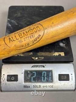 Vtg 40s HAGOROMO ALL BAMBOO Shimizu Japan Wood Baseball Bat 33 32oz Pro Model