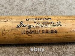 Vtg 50s Babe Ruth Louisville Slugger H&B Little League Baseball Bat 31 Yankees