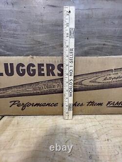 Vtg 50s Louisville Slugger Hillerich Bradsby Cardboard Baseball Bat Shipping Box