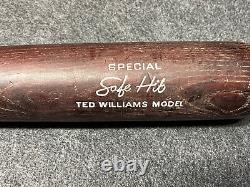Vtg 50s Ted Williams Hillerich & Bradsby Safe Hit Model 130S Baseball Bat 33 EX