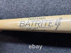 Vtg 60s Ernie Banks Hanna Batrite Baseball Bat 32 University Michigan Game Bat